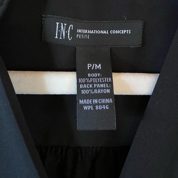 INC International Concepts Petite Women’s Black Tank Top - Picture 3 of 4